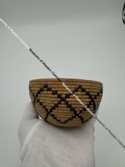 Oval Pomo Basket with Diamond Design