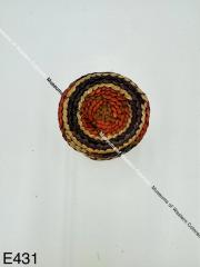 Miniature Polychrome Basket with Lid