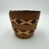 Polychrome Band Design Basket with Flat Bottom