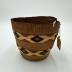 Polychrome Band Design Basket with Flat Bottom