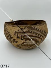 North West Coast Basket with Geometric 'S' Pattern