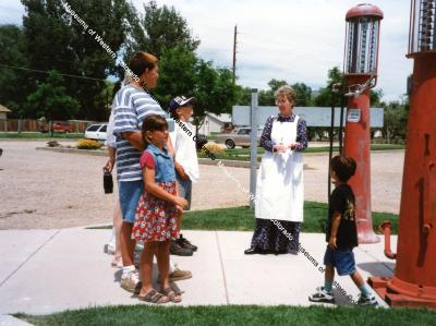 Photo of Cross Orchards Volunteer Joy Green Leading a Tour