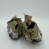 Green and White Beaded Buckskin Ute Moccasins