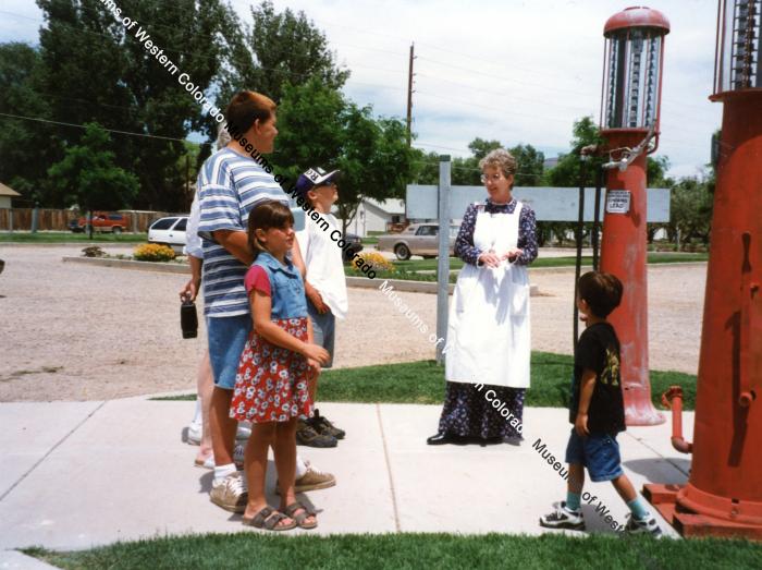 Photo of Cross Orchards Volunteer Joy Green Leading a Tour