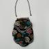 Beaded Scalloped Purse with Metal Chain and Floral Detailing