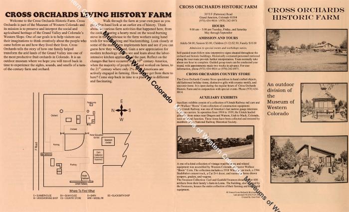 Cross Orchards Personal Tour Map Informational Pamphlet