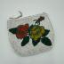 Beaded Pouch with Zipper and Rose Designs