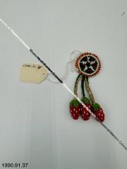 Beaded Pin with 3 Strawberries