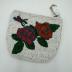 Beaded Pouch with Zipper and Rose Designs