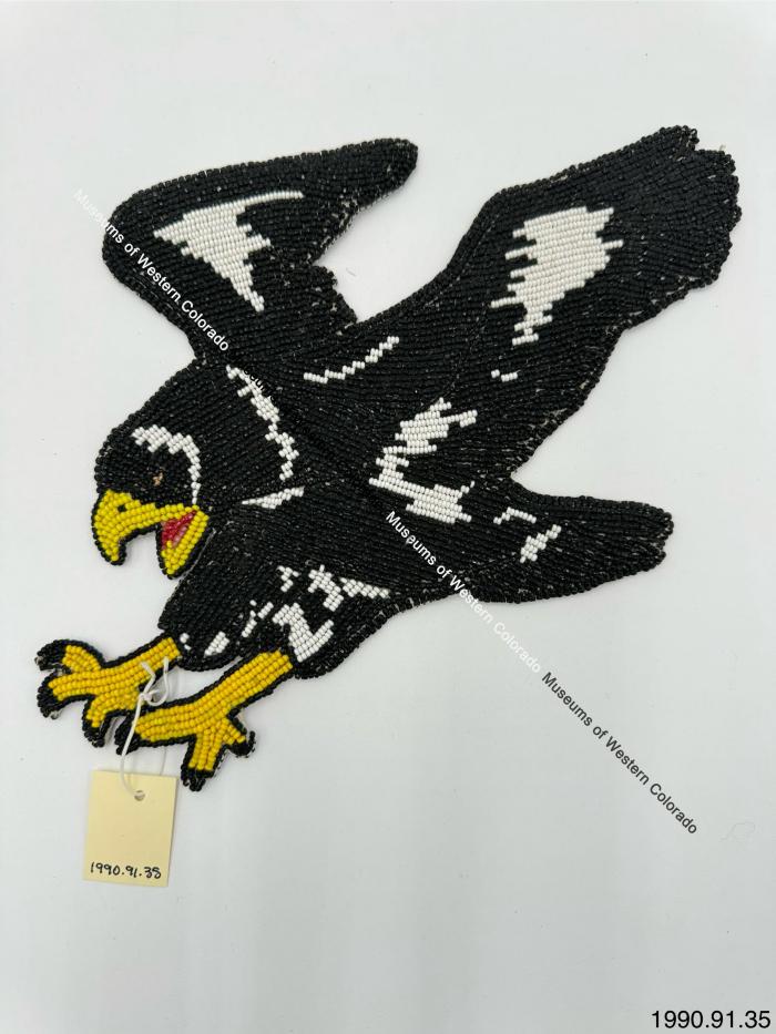 Beaded Eagle with Black and White Markings