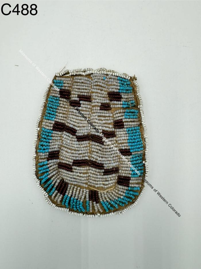 Plains Beaded Leather Pouch