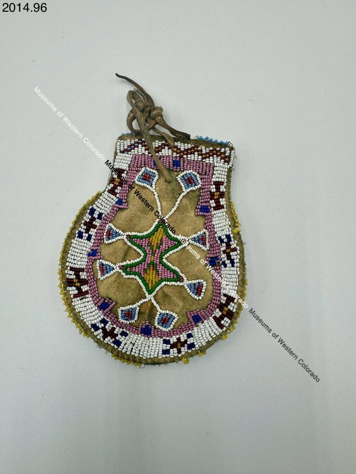 Round Beaded Ute Pouch