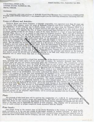 Redlands Community Center Historical Document